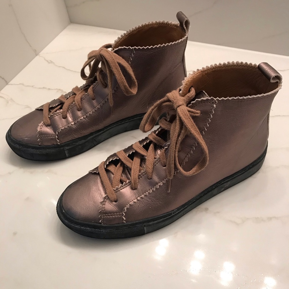 Rachel Comey Pop leather metallic sneakers